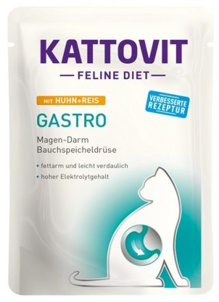 Kattovit Feline Diet Gastro kurczak i ryż saszetka 85g