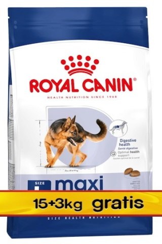 Royal Canin Maxi Adult karma sucha dla psów dorosłych, do 5 roku życia, ras dużych 18kg (15+3kg)