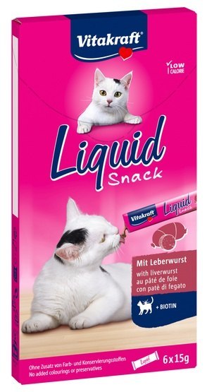 Vitakraft Cat Liquid-Snack z Wątróbka i biotyna 6x15g [58066]