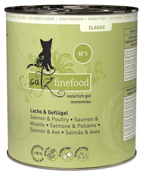 Catz Finefood Classic N.05 Łosoś i drób puszka 800g