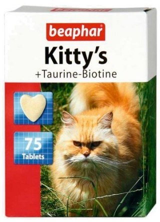 Beaphar Kitty's Taurine + Biotine tabletki witaminowe 75szt