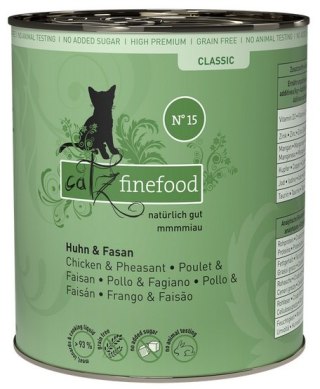 Catz Finefood Classic N.15 Kurczak i Bażant puszka 800g