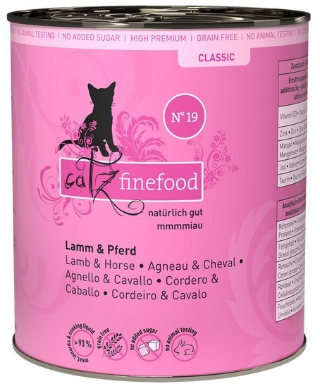 Catz Finefood Classic N.19 Jagnięcina i Konina puszka 800g