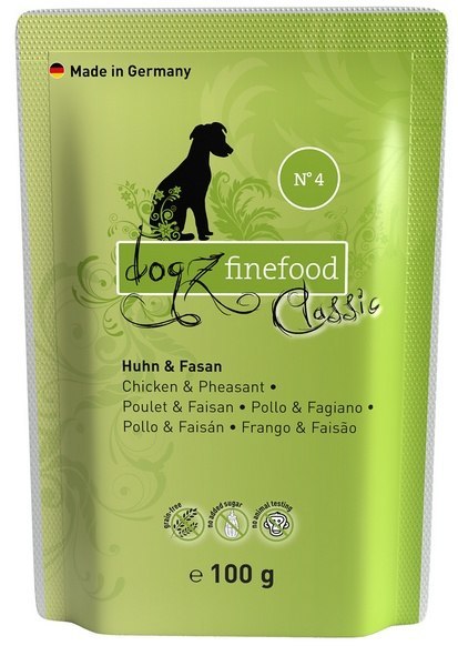 Dogz Finefood Classic N.04 Kurczak i bażant saszetka 100g Dogz Finefood Classic N.04 Kurczak i bażant saszetka 100g