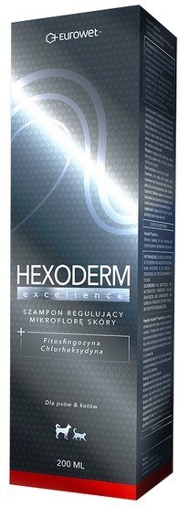 Hexoderm Excellence - szampon regulujący mikroflorę skóry z fitosfingozyną i chlorheksydyną dla kota i psa 200ml