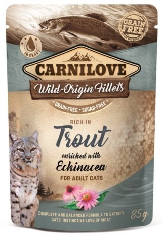 Carnilove Cat Trout & Echinacea - pstrąg i Echinacea saszetka 85g