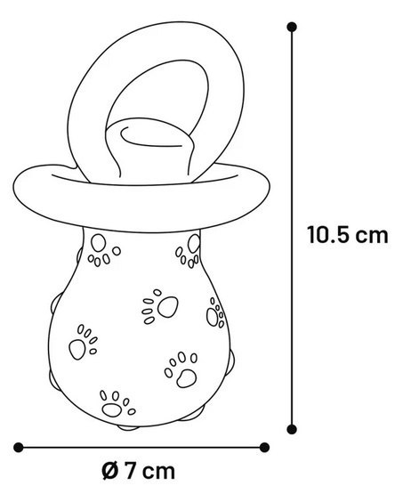 Flamingo Lateksowy Smoczek 10,5cm [517911]