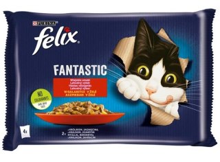 Felix Fantastic Wybór Mięs (królik+jagnięcina) w galaretce saszetka 4x85g