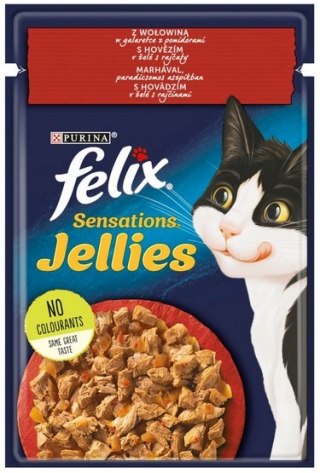 Felix Sensations Wołowina w galaretce z pomidorami saszetka 85g