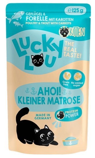 Lucky Lou Lifestage Kitten Drób i pstrąg saszetka 125g