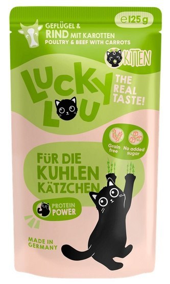 Lucky Lou Lifestage Kitten Drób i wołowina saszetka 125g