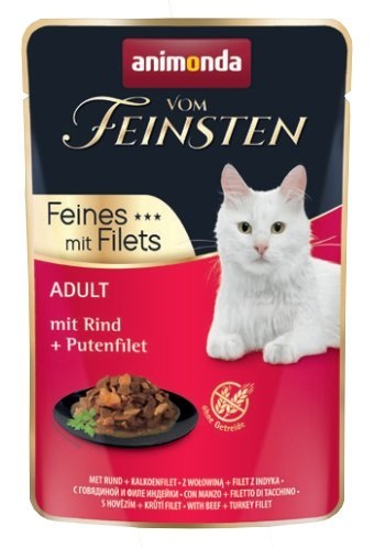 Animonda vom Feinsten Cat Adult Wołowina + filet z indyka saszetka 85g