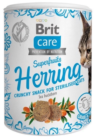 Brit Care Cat Snack Superfruits Herring 100g