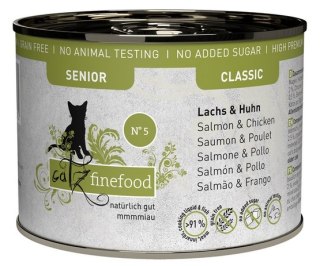 Catz Finefood Classic Senior N.05 Łosoś i kurczak puszka 200g