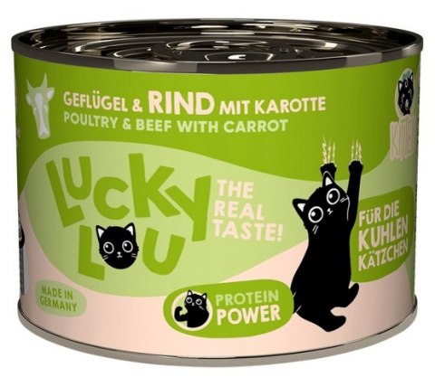 Lucky Lou Lifestage Kitten Drób i wołowina puszka 200g