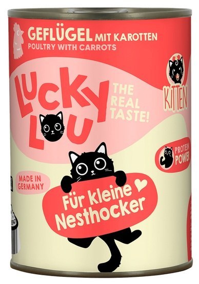 Lucky Lou Lifestage Kitten Drób puszka 400g