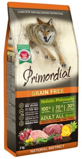 Primordial Dog Grain Free Adult Deer & Turkey 2kg