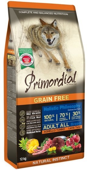 Primordial Dog Grain Free Adult Tuna & Lamb 12kg