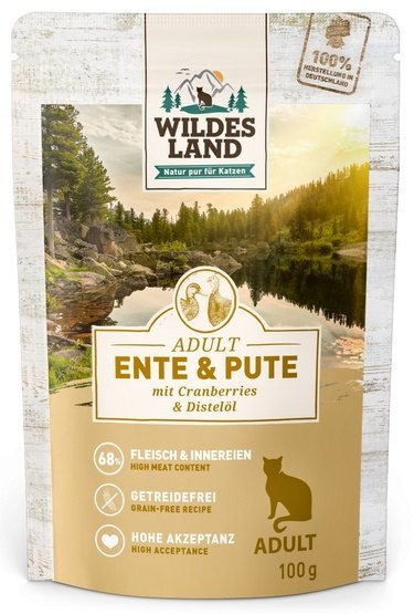 Wildes Land Cat Classic Adult Ente & Pute saszetka 100g