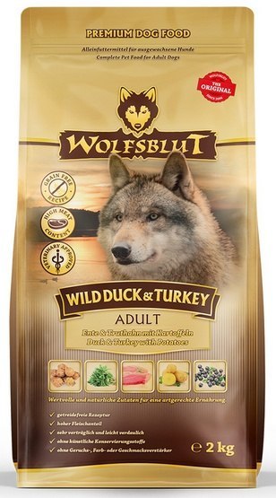 Wolfsblut Dog Wild Duck & Turkey kaczka, indyk i bataty 2kg Wolfsblut Dog Wild Duck & Turkey kaczka, indyk i bataty 2kg