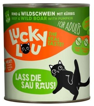 Lucky Lou Lifestage Adult Wołowina i dzik puszka 800g