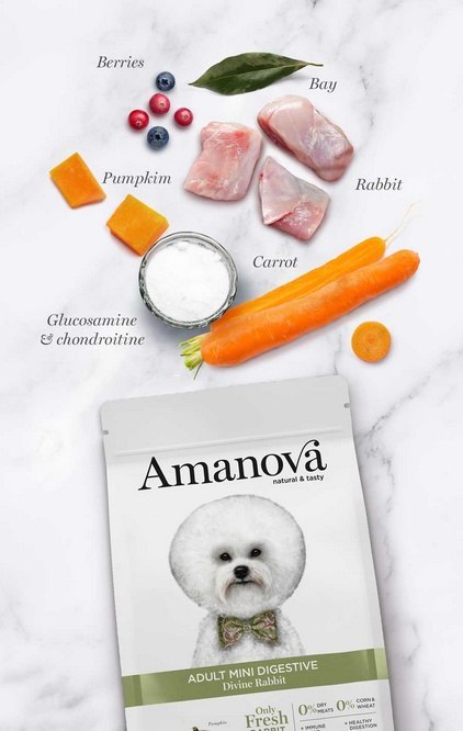 Amanova Adult Mini Digestive Divine Rabbit 800g