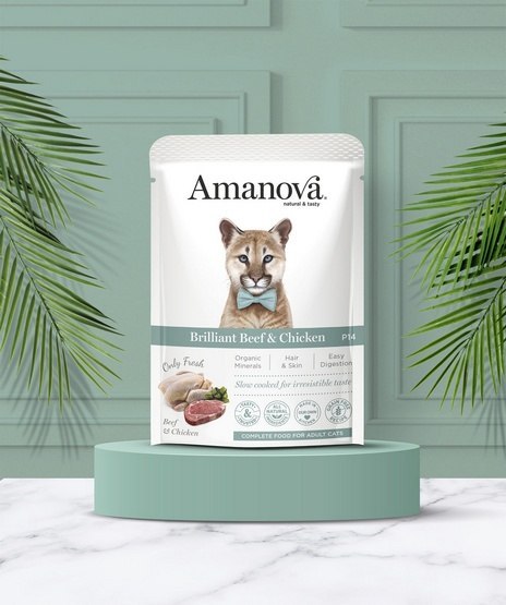 Amanova Kot Brilliant Beef & Chicken saszetka 85g Amanova Kot Brilliant Beef & Chicken saszetka 85g