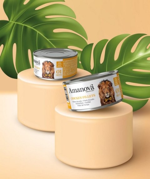 Amanova Kot Chicken Fillets w bulionie puszka 70g Amanova Kot Chicken Fillets w bulionie puszka 70g