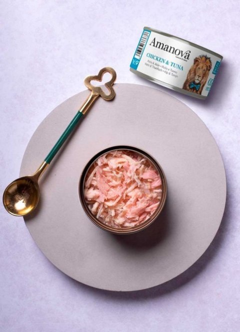 Amanova Kot Chicken & Tuna w bulionie puszka 70g Amanova Kot Chicken & Tuna w bulionie puszka 70g