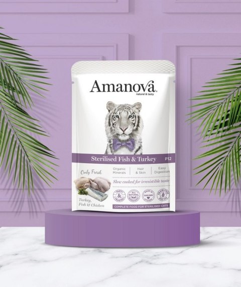 Amanova Kot Sterilised Fish & Turkey saszetka 85g Amanova Kot Sterilised Fish & Turkey saszetka 85g
