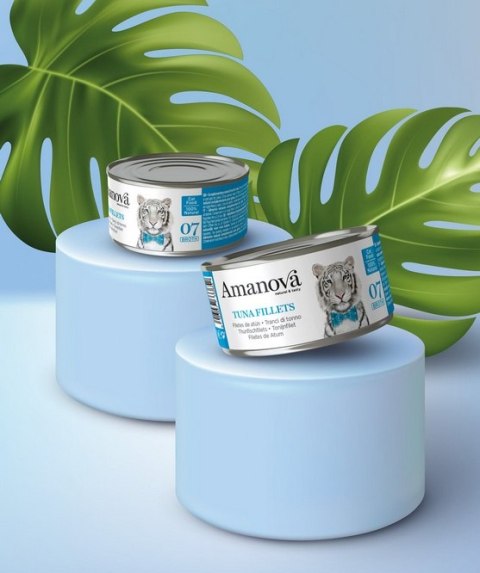 Amanova Kot Tuna Fillets w bulionie puszka 70g Amanova Kot Tuna Fillets w bulionie puszka 70g
