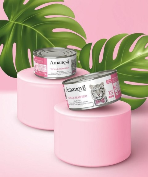 Amanova Kot Tuna & Seaweed w galaretce puszka 70g