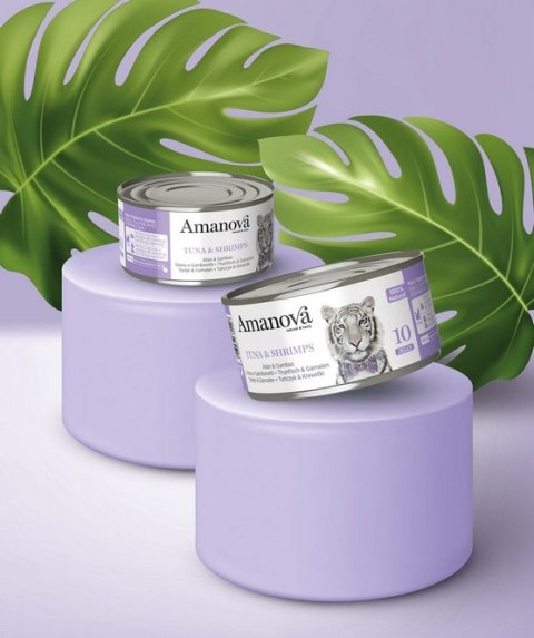 Amanova Kot Tuna & Shrimps w galaretce puszka 70g