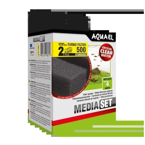 AQUAEL Wkład filtracyjny Gąbkowy Turbo 500 MediaSet 2szt AQUAEL Wkład filtracyjny Gąbkowy Turbo 500 MediaSet 2szt