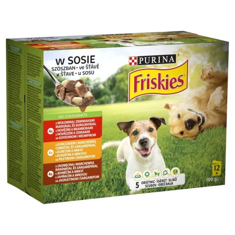 FRISKIES Vitafit Adult Karma dla psów w sosie 12x100g FRISKIES Vitafit Adult Karma dla psów w sosie 12x100g