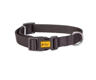Dingo Obroża Z Taśmy Z Plastikowym Zapięciem Dla Psa Czarna 35cm