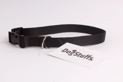 DogStuffs Obroża z plastikową klamrą 15mm/24-40cm czarna DogStuffs Obroża z plastikową klamrą 15mm/24-40cm czarna