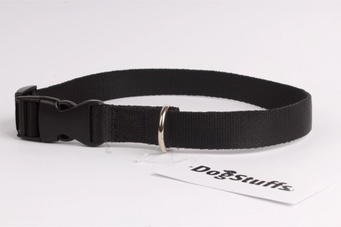 DogStuffs Obroża z plastikową klamrą 15mm/24-40cm czarna DogStuffs Obroża z plastikową klamrą 15mm/24-40cm czarna