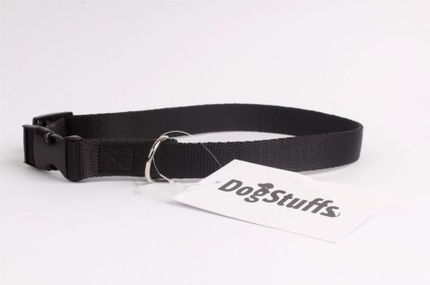 DogStuffs Obroża z plastikową klamrą 20mm/30-55cm czarna DogStuffs Obroża z plastikową klamrą 20mm/30-55cm czarna