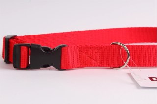 DogStuffs Obroża z plastikową klamrą 25mm/34-60cm czerwona