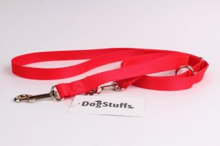 DogStuffs Smycz Regulowana - Czerwona 15mm/220cm