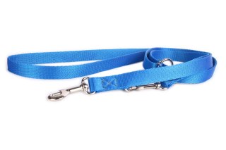 DogStuffs Smycz Regulowana - Niebieska 20mm/220cm