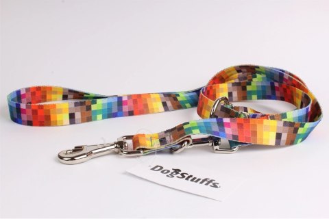 DogStuffs Smycz Regulowana - Piksele 20mm/220cm DogStuffs Smycz Regulowana - Piksele 20mm/220cm